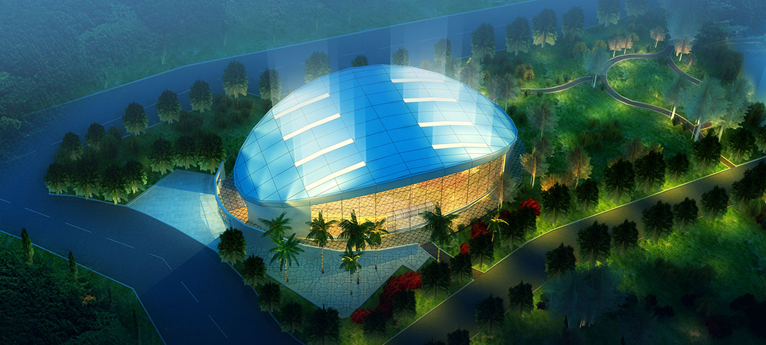 效果圖展示 中國南方電網(wǎng)云南羅平魯布革水力發(fā)電站辦公區(qū)亮化工程設(shè)計(jì)